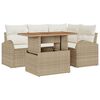 vidaXL Garten-Sofa-Set 5 Stk. Beige und Creme