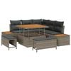vidaXL Gartensofa-set 8 stk. 7-Sitzanzahl Grau Poly Rattan