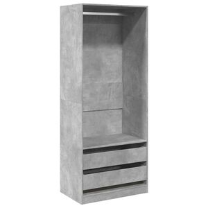vidaXL Kleiderschrank Betongrau 80x50x200 cm Holzwerkstoff