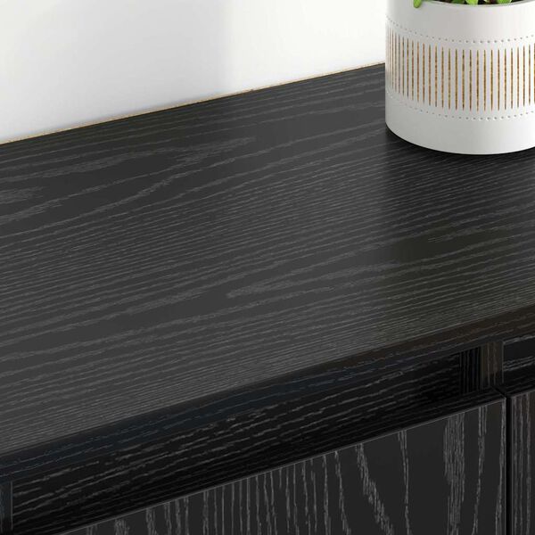 vidaXL Sideboards 2 pcs Schwarz Eichen-Optik 60 x 35 x 70 cm