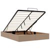 vidaXL Ottoman-Bett mit Matratzen & LEDs Cappuccino-Braun 140x200cm