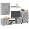 vidaXL TV-Schrankset Wandmontiert 4 pcs Beton Grau Holzwerkstoff