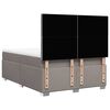 vidaXL Boxspringbett mit Matratze Taupe 140x190 cm Stoff