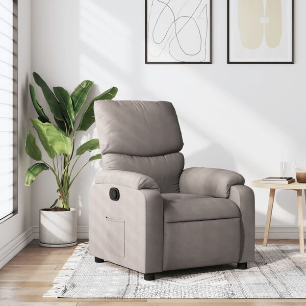vidaXL Relaxsessel Taupe Stoff