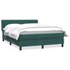 vidaXL Boxspringbett mit Matratze Dunkelgr&uuml;n 140x220 cm Samt