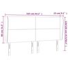 vidaXL Kopfteil mit Ohren Dunkelgrau 163x23x118/128 cm Stoff