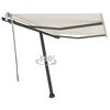 vidaXL Standmarkise Manuell Einziehbar 350x250 cm Creme