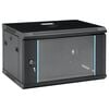 vidaXL Netzwerkschr&auml;nke mit Speicher Black 600 x 450 x 375 mm Stahl