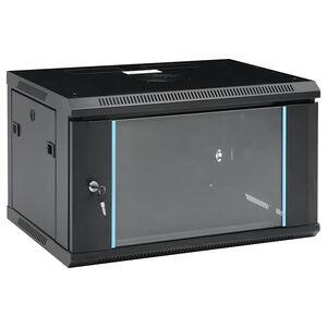 vidaXL 6U Netzwerkschrank Wandmontage 19" IP20 600x450x350 mm