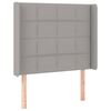 vidaXL Boxspringbett mit Matratze & LED Hellgrau 90x200 cm Stoff