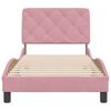 vidaXL Bettgestell ohne Matratze Rosa 90x200 cm Samt