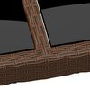 vidaXL Gartentisch 190x90x75 cm Hartglas und Poly Rattan Braun