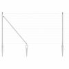 vidaXL Outdoor Euro Zaun mit Spitzen 25 x 1 m Verzinkter Stahl Silber