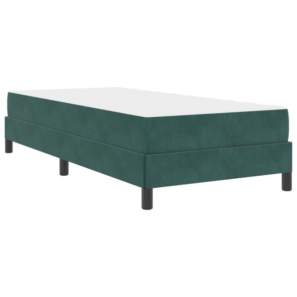 vidaXL Boxspringbett mit Matratze Dunkelgr&uuml;n 80 x 200 cm Stoff
