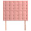 vidaXL Kopfteil Rosa 100 x 5 x 118/128 cm Samt