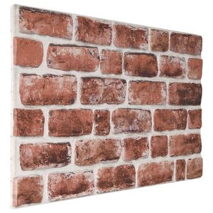 vidaXL Wandpaneele 10 pcs Dunkelbraun und Wei&szlig; 100 x 50 cm EPS-Schaum