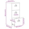 vidaXL Aktenschrank Anthrazit 44 x 50 x 106,5 cm Kaltgewalzter Stahl