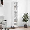vidaXL Highboard Hochglanz-Wei&szlig; 34,5x32,5x180 cm Holzwerkstoff