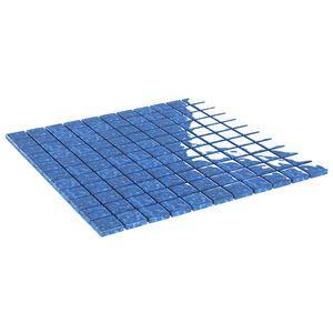 vidaXL Mosaikfliese 11 stk. 50 x 50 cm Blau Glas