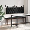 vidaXL H&auml;ngevorderseite Wandmontiert Schwarz 130 x 55 x 7 cm Samt