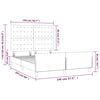 vidaXL Bettgestell ohne Matratze Taupe 140x200 cm Stoff