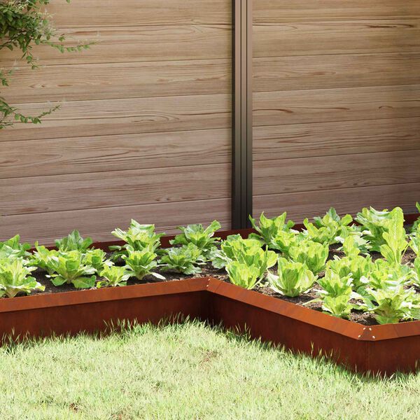 vidaXL Schneckenzaun Rostig 10 x 10 x 25 cm Wetterfeststahl