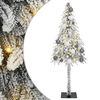 vidaXL Weihnachtsbaum mit 150 LEDs Wei&szlig; 120 cm PE und Stahl