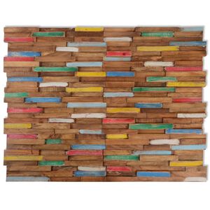 vidaXL Wandplatten 10 Stk. 1,03 m&sup2; Massivholz Teak