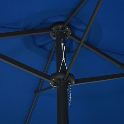 vidaXL Sonnenschirm mit Aluminium-Mast 460x270 cm Blau