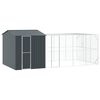 vidaXL Vogelk&auml;fig Anthrazit 635 x 304 x 247 cm Verzinkter Stahl