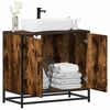 vidaXL Waschbeckenunterschrank R&auml;uchereiche 65x33x60 cm Holzwerkstoff