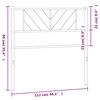 vidaXL Ersatz-Kopfteil Metall Schwarz 107 cm
