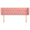 vidaXL Kopfteil mit Ohren Rosa 163x23x78/88 cm Samt