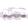 vidaXL Gartensofa-set mit Kissen 9 pcs Schwarz Poly-Rattan