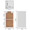 vidaXL H&auml;ngeschrank Lyon Wei&szlig; 29,5x31x60 cm Holzwerkstoff