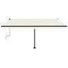 vidaXL Markise Manuell Einziehbar mit LED 400x350 cm Creme