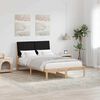vidaXL Bettrahmen mit Kopfteil Braun 120 x 200 cm Massives Kiefernholz