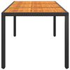 vidaXL Gartentisch 190x90x75 cm Akazienholz und Poly Rattan Schwarz