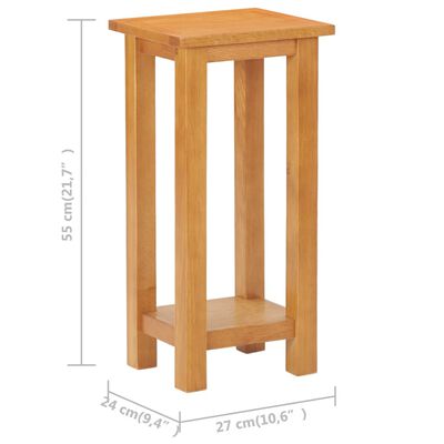 vidaXL Beistelltisch 27x24x55 cm Eiche Massivholz