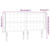 vidaXL Kopfteil mit Ohren Dunkelgrau 163x16x118/128 cm Samt