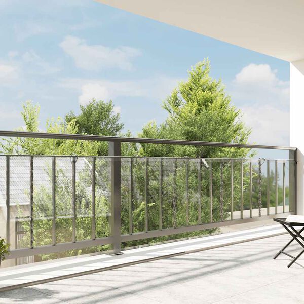 vidaXL Transparente Plane mit &Ouml;sen 1x10 m PVC