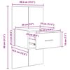 vidaXL Nachttisch 2 pcs Artisan-Eiche 50 x 32,5 x 80cm Holzwerkstoff