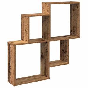 vidaXL Wandregal Altholz-Optik 80x15x78,5 cm Holzwerkstoff