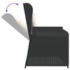 vidaXL Gartenbank Schwarz Poly-Rattan