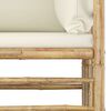 vidaXL 7-tlg. Garten-Lounge-Set mit Cremewei&szlig;en Kissen Bambus