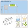 LECHUZA Blumenkasten Balconera Color 50 Komplett-Set Grau 15673