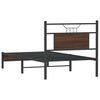 vidaXL Bettgestell ohne Matratze Braun Eiche 75x190 cm Holzwerkstoff