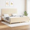vidaXL Bettgestell ohne Matratze Creme 160x200 cm Stoff