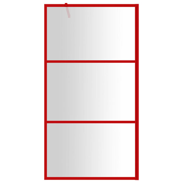 vidaXL Duschwand f&uuml;r Begehbare Dusche mit ESG Klarglas Rot 115x195 cm