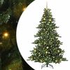 vidaXL K&uuml;nstlicher klappbarer Weihnachtsbaum Gr&uuml;n 210 cm PVC und Stahl